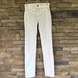 American Eagle Super Stretch White Denim Jean High Rise Jegging‎ Size 0 Regular